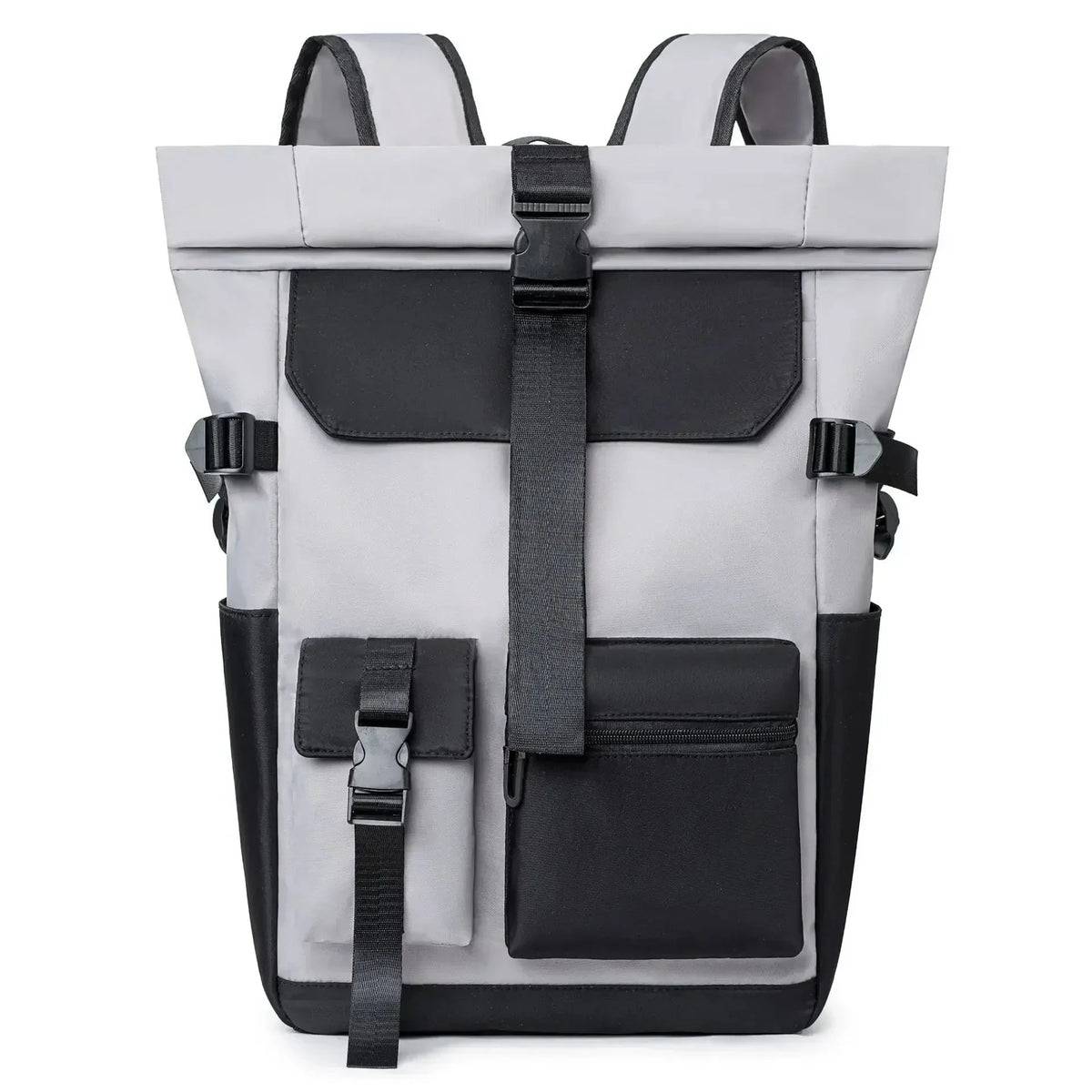 Sac a Dos Urbain a Fermeture Roulee noir Ville