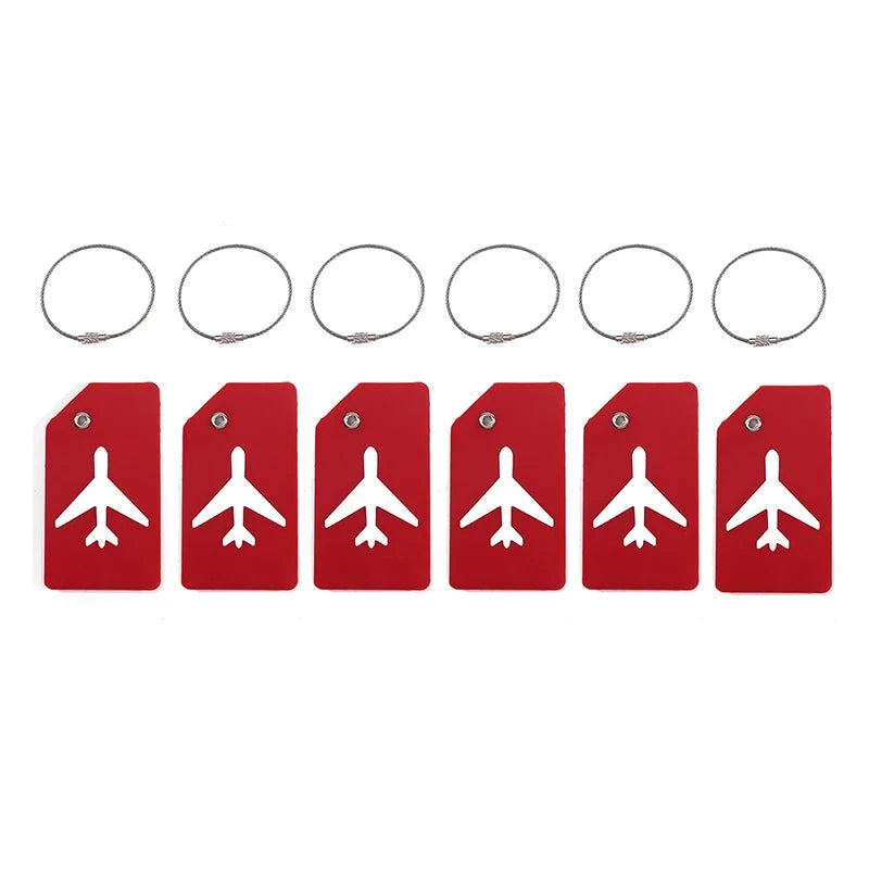 etiquettes valises Avion set de 6