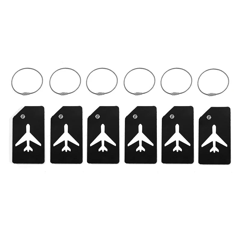 Étiquettes valise Avion Lot de 6