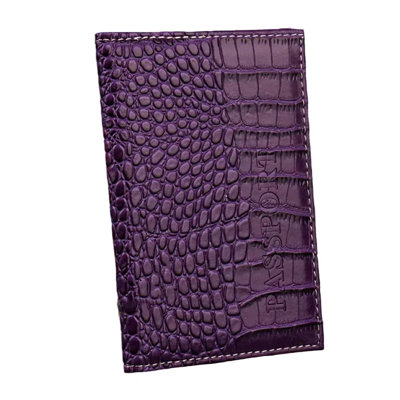 protège passeport croco luxe