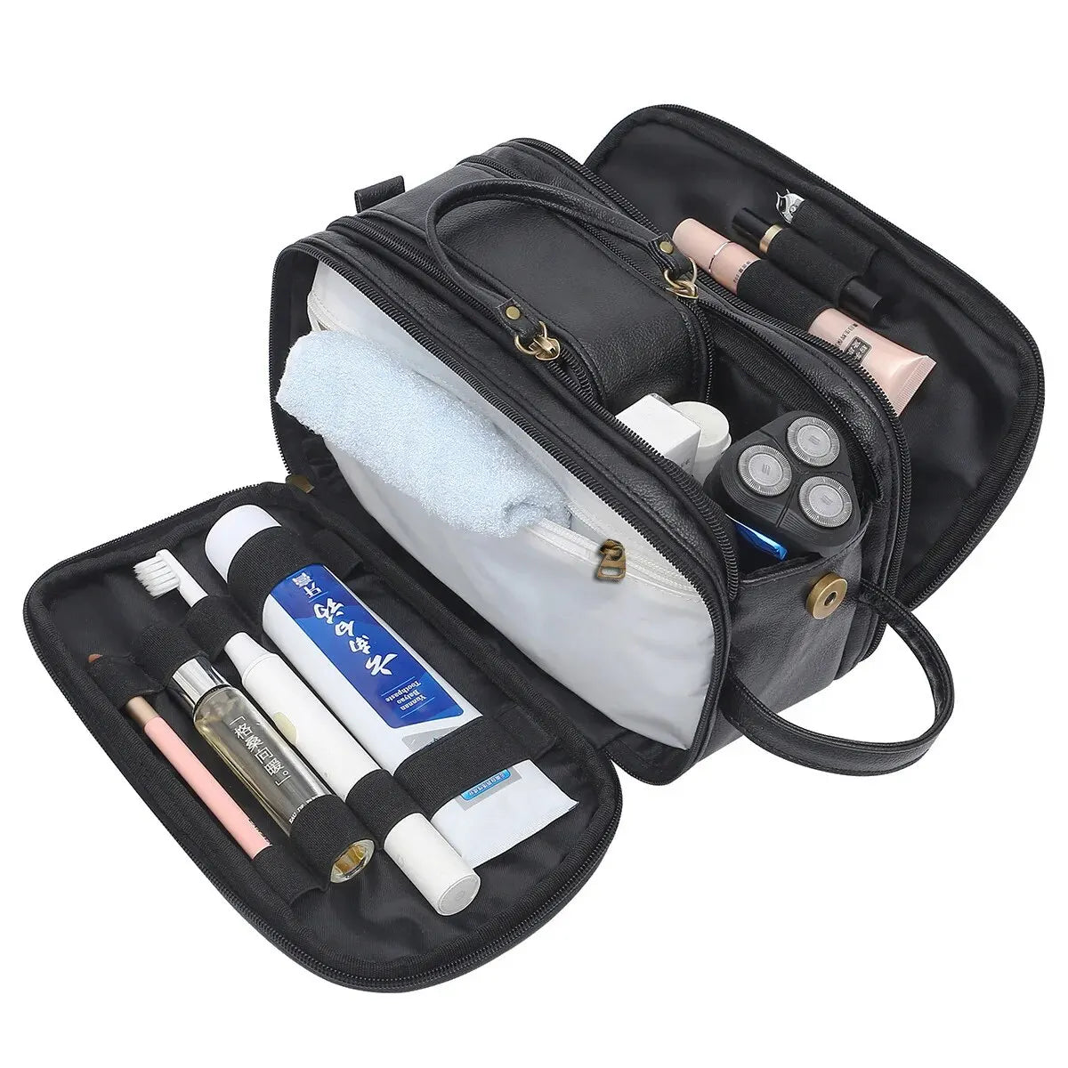 grande trousse de toilette hommes rasage barbe