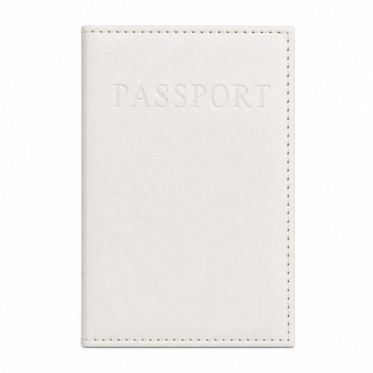 etui protège passeport blanc