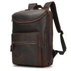 sac a dos cuir hommes travail marron
