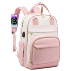 Sac à Dos Féminin pour Ordinateur 15.6 Pouces Rose