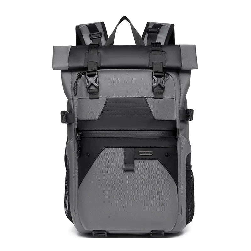 sac a dos homme roll top gris