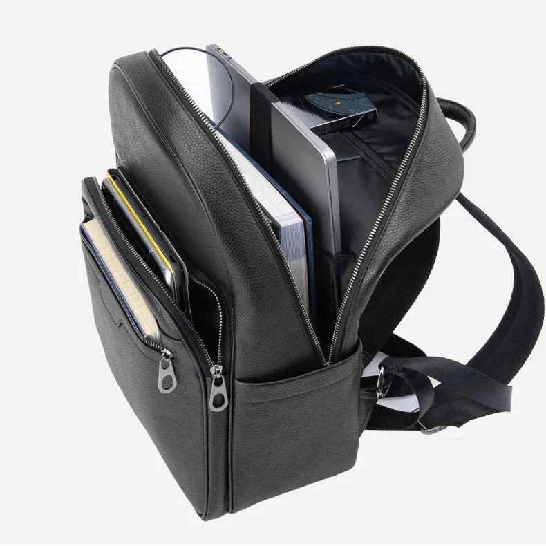 sac à dos noir cuir homme