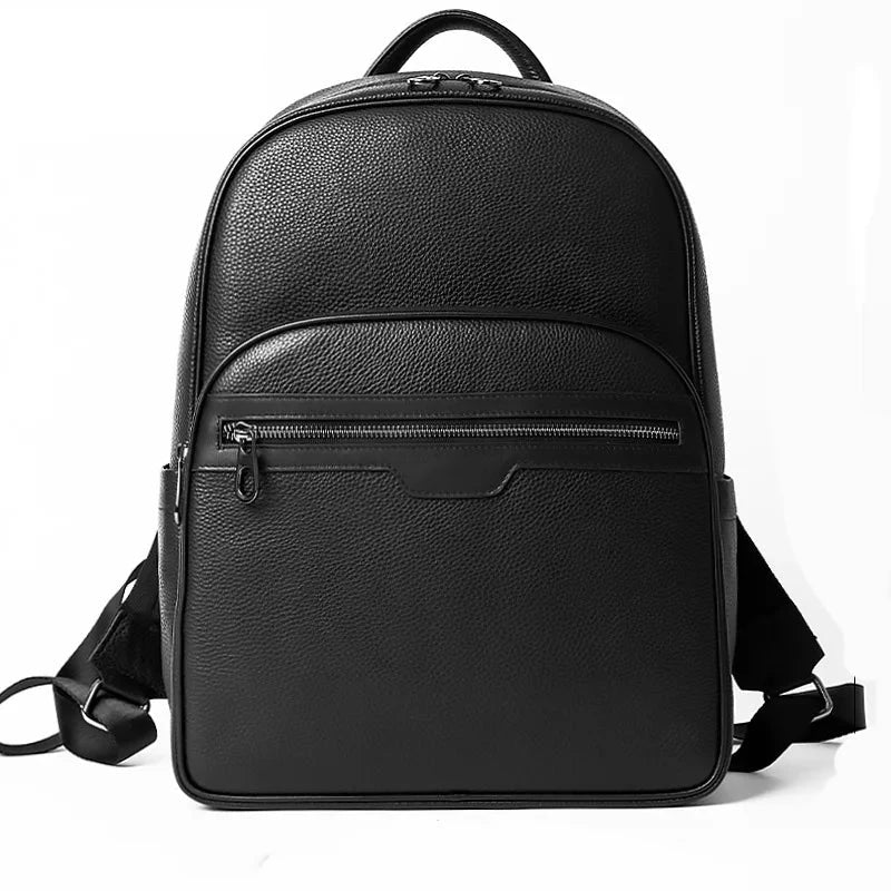 sac a dos noir cuir homme