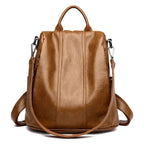 sac a dos sécurisé femme léger marron