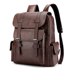 sac à dos cartable vintage couleur marron foncé