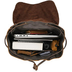 sac a dos vintage marron cuir