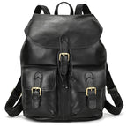 sac a dos vintage cuir noir
