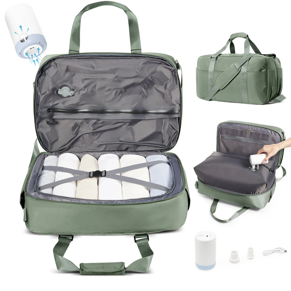 sac cabine avion sous vide
