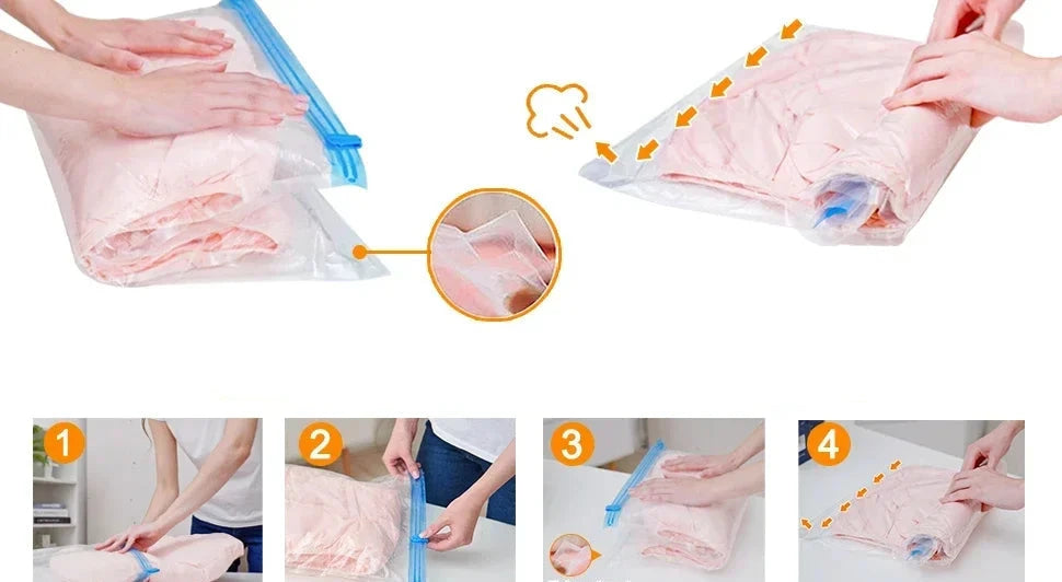 sac de compression de voyage sans aspirateur