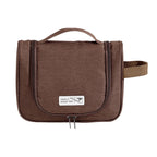 trousse de toilette suspendue voyage tendance marron