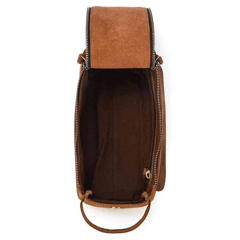 trousse de toilette cuir marron hommes