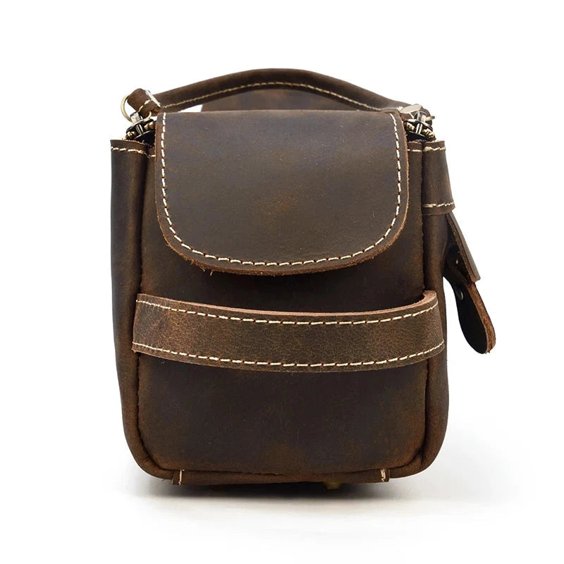 trousse toilettes cuir marron homme