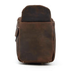 trousse de toilette pour homme en cuir marron