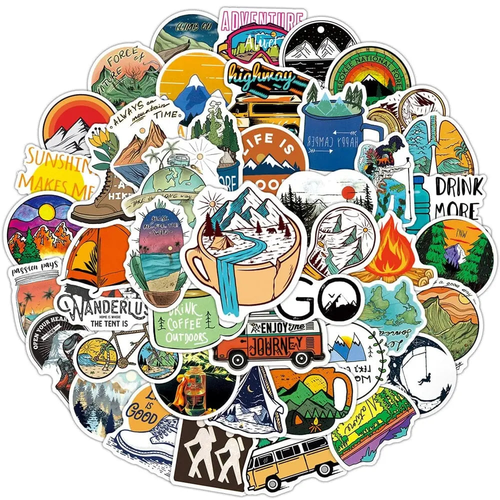autocollant valise aventurier pack de 100