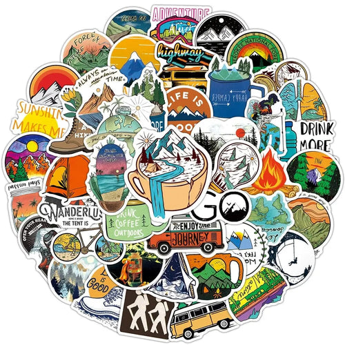 autocollant valise aventurier pack de 100