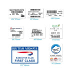 autocollants valise cartes embarquement pack de 30
