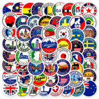 autocollants valise globe trotteur pack de 60