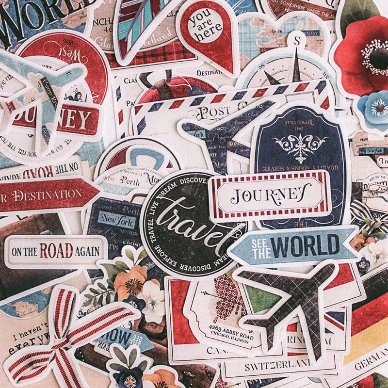 autocollant valise voyage pack de 90