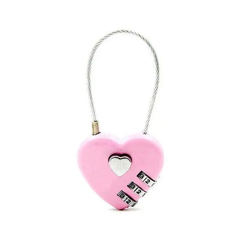 cadenas pour valise heart lock