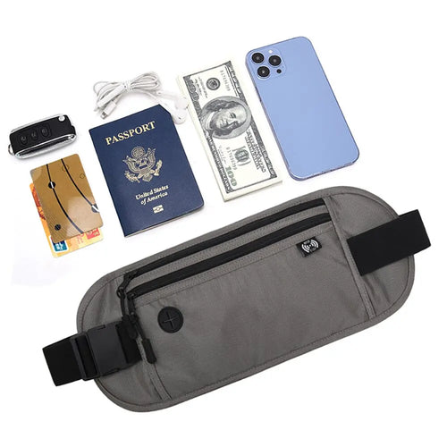 ceinture portefeuille de voyage invisible anti rfid