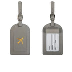 étiquette valise bagage avion doré