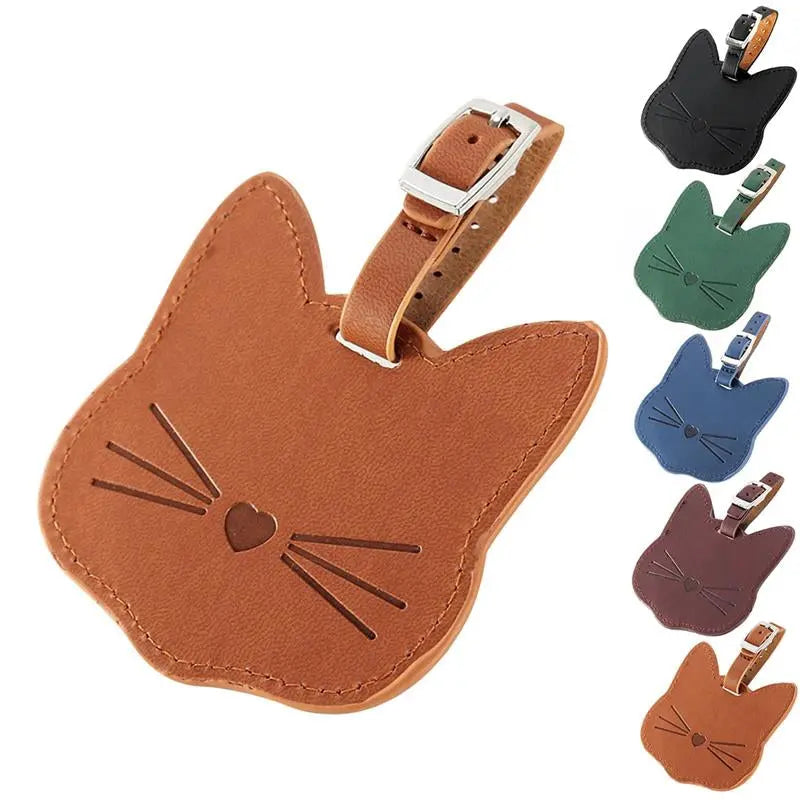 etiquette valise chat mignon