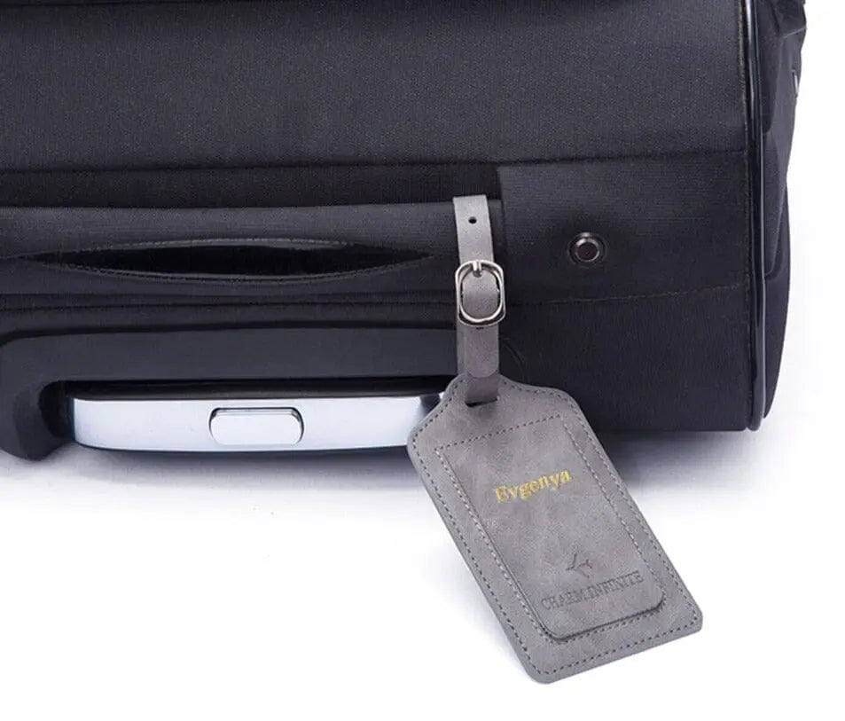 etiquette a bagage personnalisée modele avion voyage