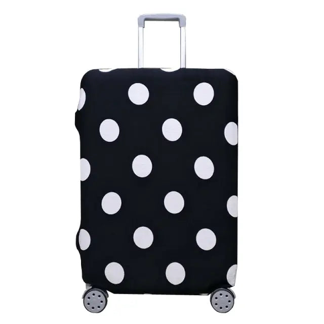 housse valise pois blancs