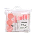 kit de voyage produits de toilette 6 flacons femme