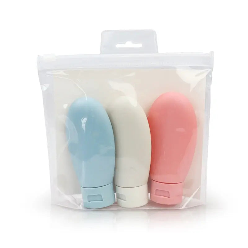 kit de voyage set de douche 3 flacons