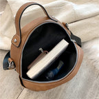 petit sac dos femme marron vintage