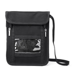 pochette tour de cou voyage femme homme noir