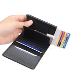porte carte rfid homme motif carbone