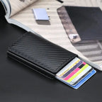 porte cartes homme rfid carbone