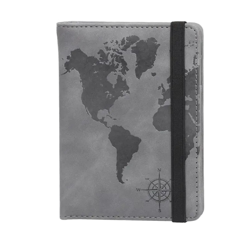 portefeuille voyage carte du monde anti rfid