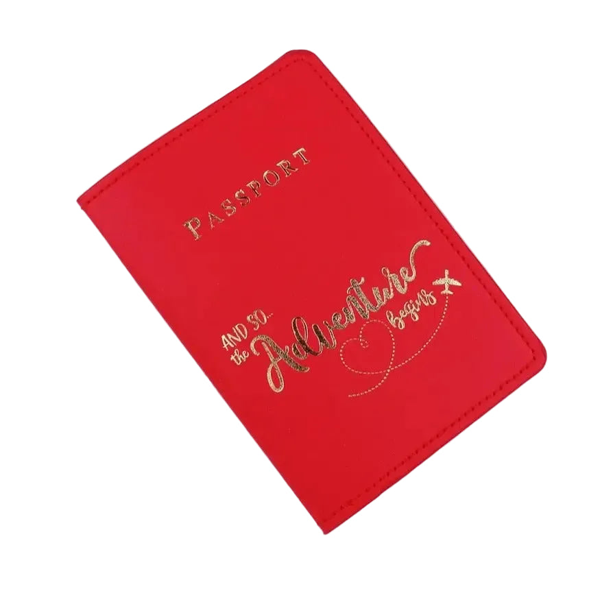 housse passeport the adventure begins
