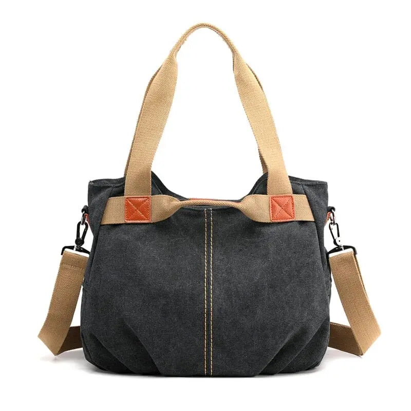 sac main de voyage femme bandouliere vintage toile canvas