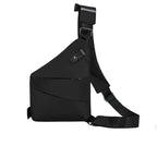 sac poitrine en nylon antivol homme noir