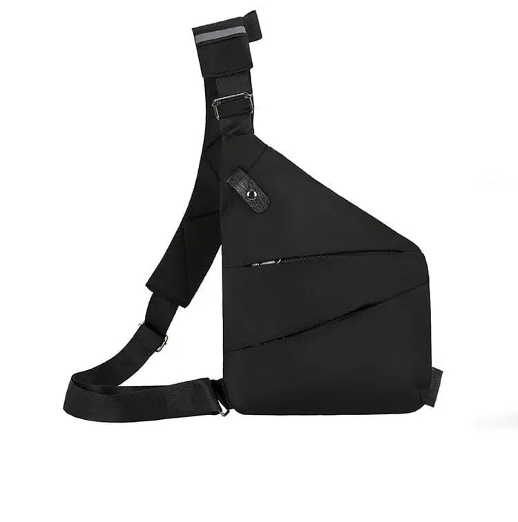 sac de poitrine en nylon antivol homme noir