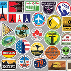 stickers valise voyages pack de 50