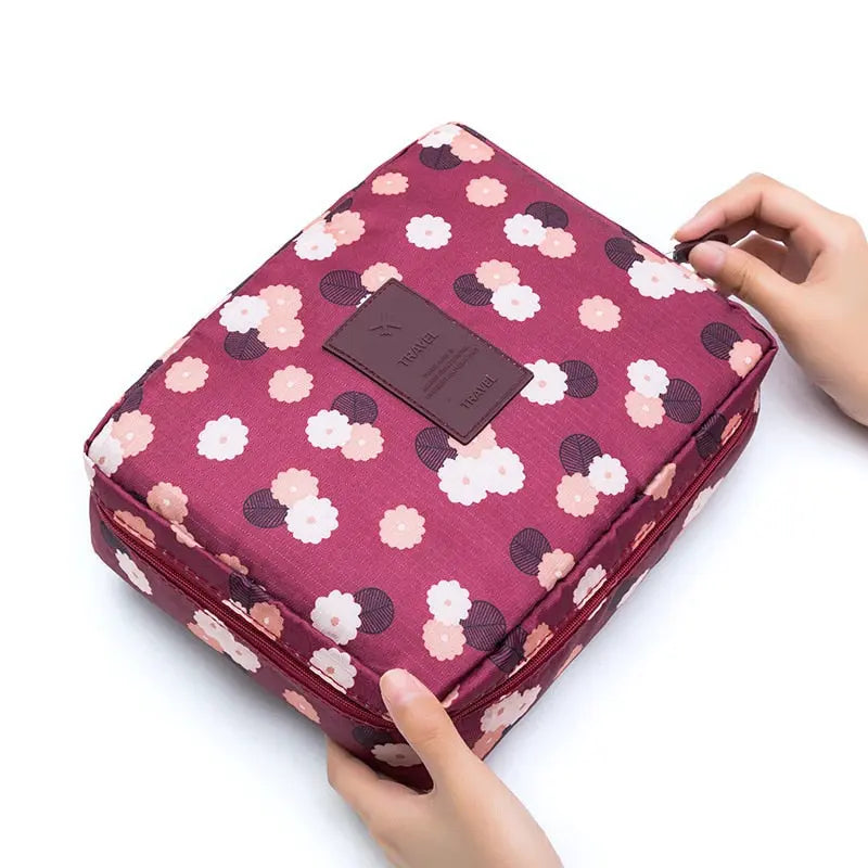 trousse a maquillage voyage fleurs