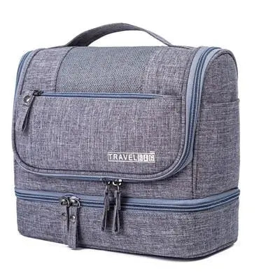trousse de toilette de voyage grise travel bag